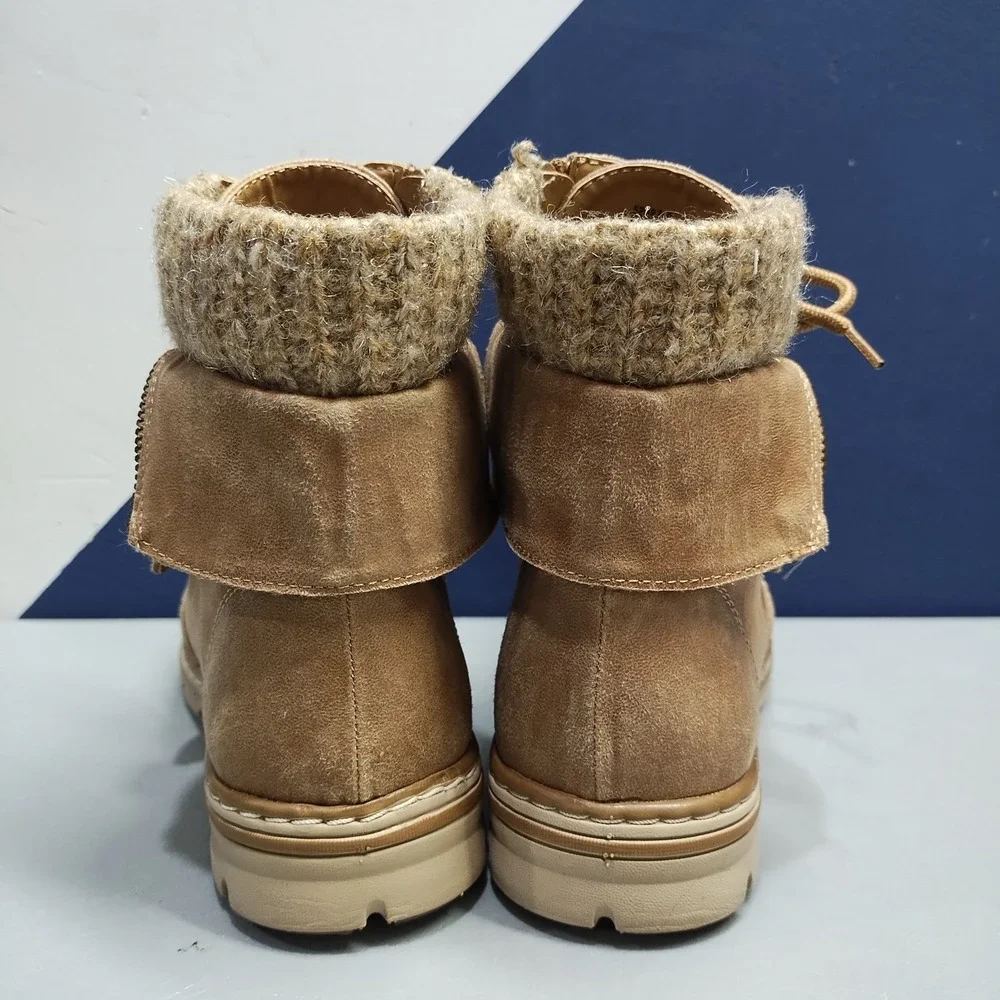 Cliffs by White Mountain Kaylee Winter Boots Womens US Size 6.5M Brown Side Zip